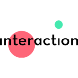 "Interaction" logo with a white background at a resolution of 300 by 300 pixels