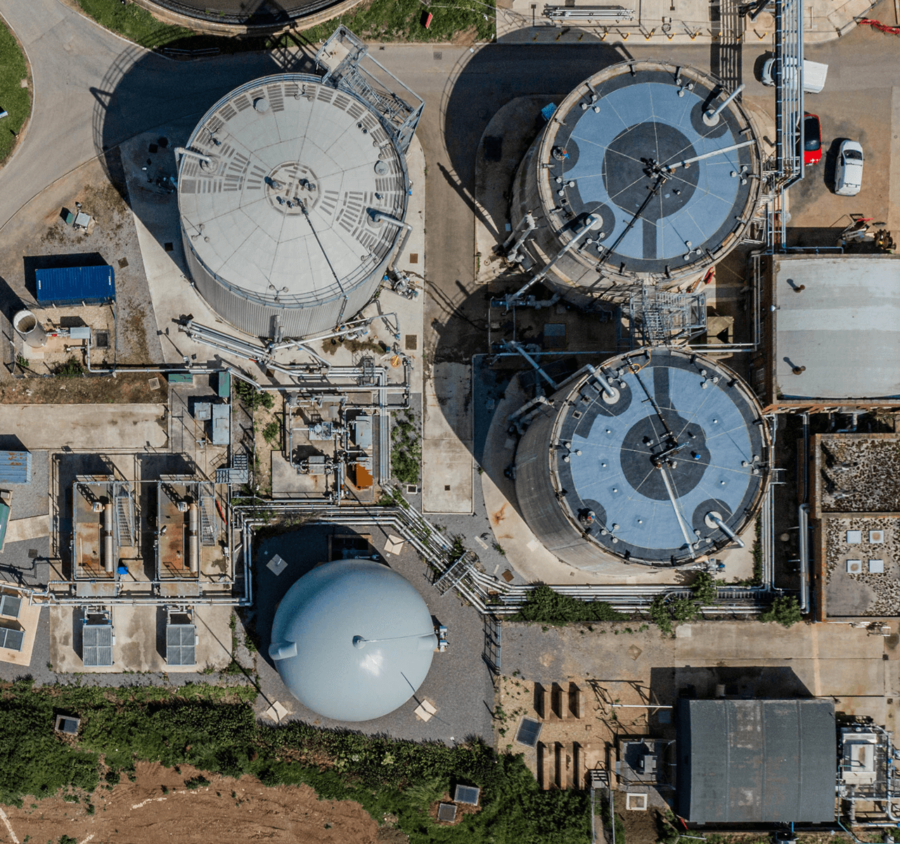 "Mavic 2 Pro" aerial drone top down photo of the waste recycling plant in Taunton