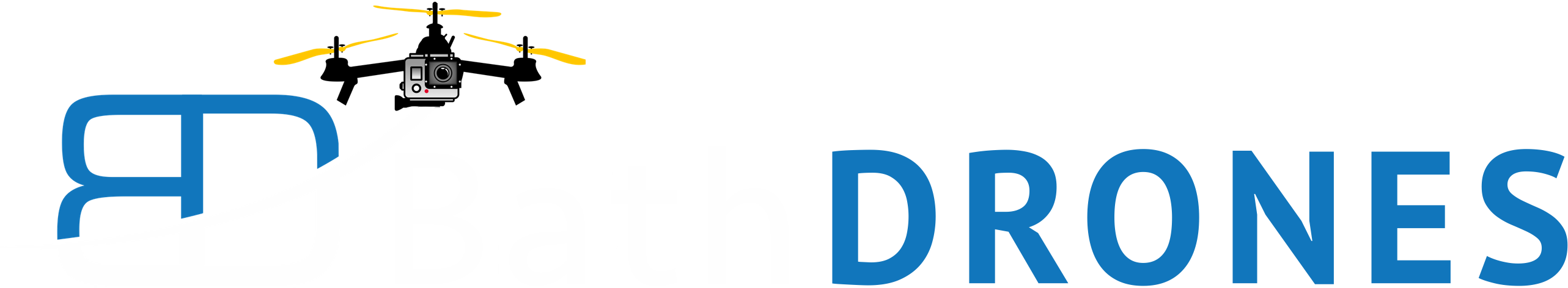 Blue and white Bath Drones Side-by-Side Main Logo Large