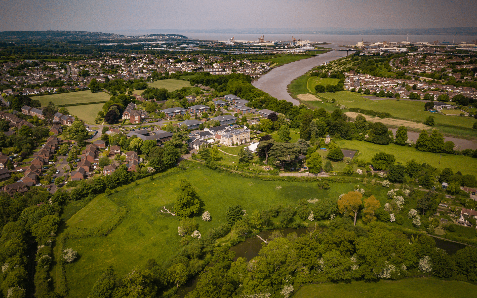 "Mavic Pro" aerial drone photo of an estate in Ham Green, Bristol