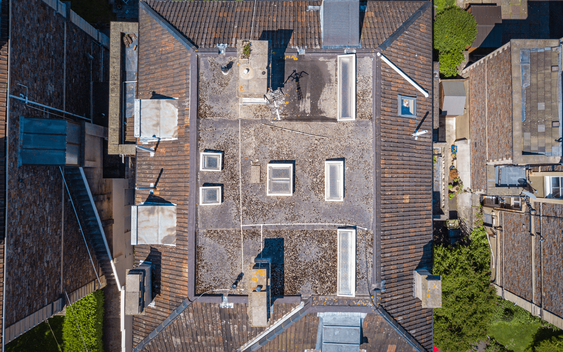 "Mavic Pro" aerial drone photo for a roof survey at "The West Of England Friends Housing Society"